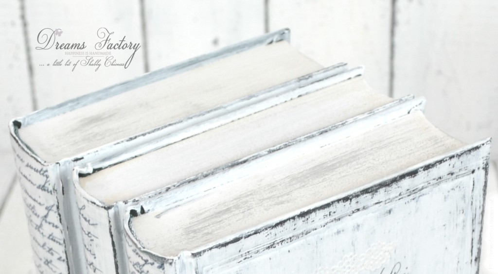 Make your own lovely Shabby decorative books - learn how to paint, distress and decorate them with decals 