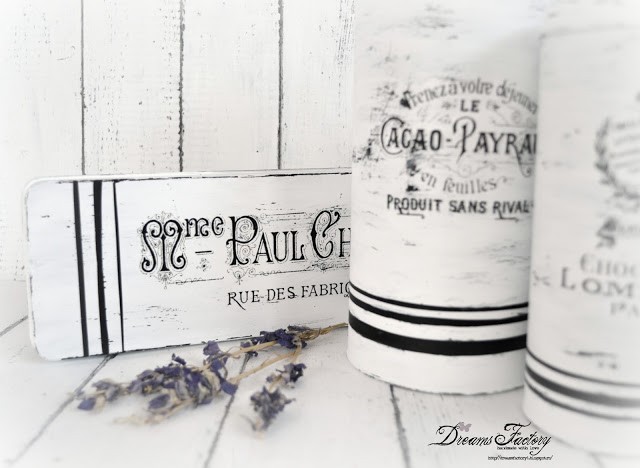 French inspired grain sack tin boxes | Guest post for The Graphics Fairy | Dreams factory