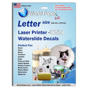 Laser Waterslide Decal Paper WHITE 10 Sheets Package