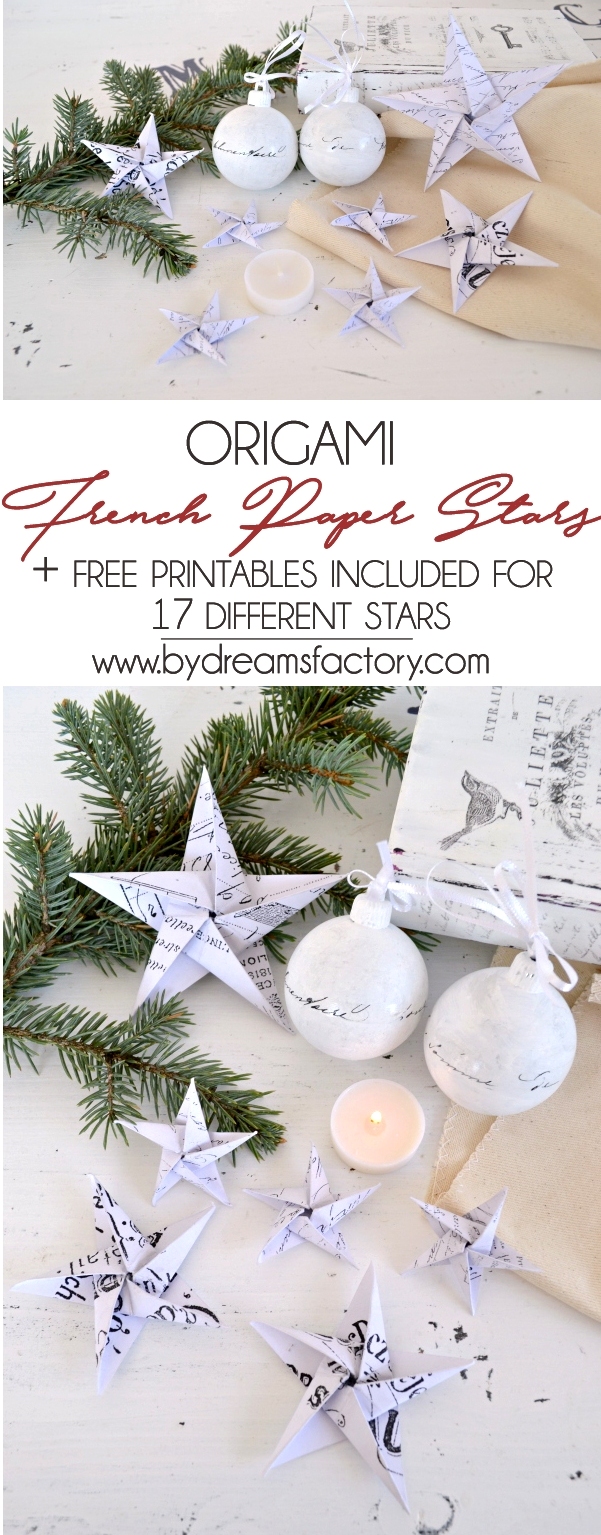 DIY {Origami} French Paper Stars & free printables