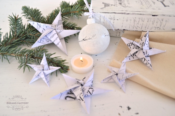 DIY {Origami} French Paper Stars & free printables | www.bydreamsfactory.com