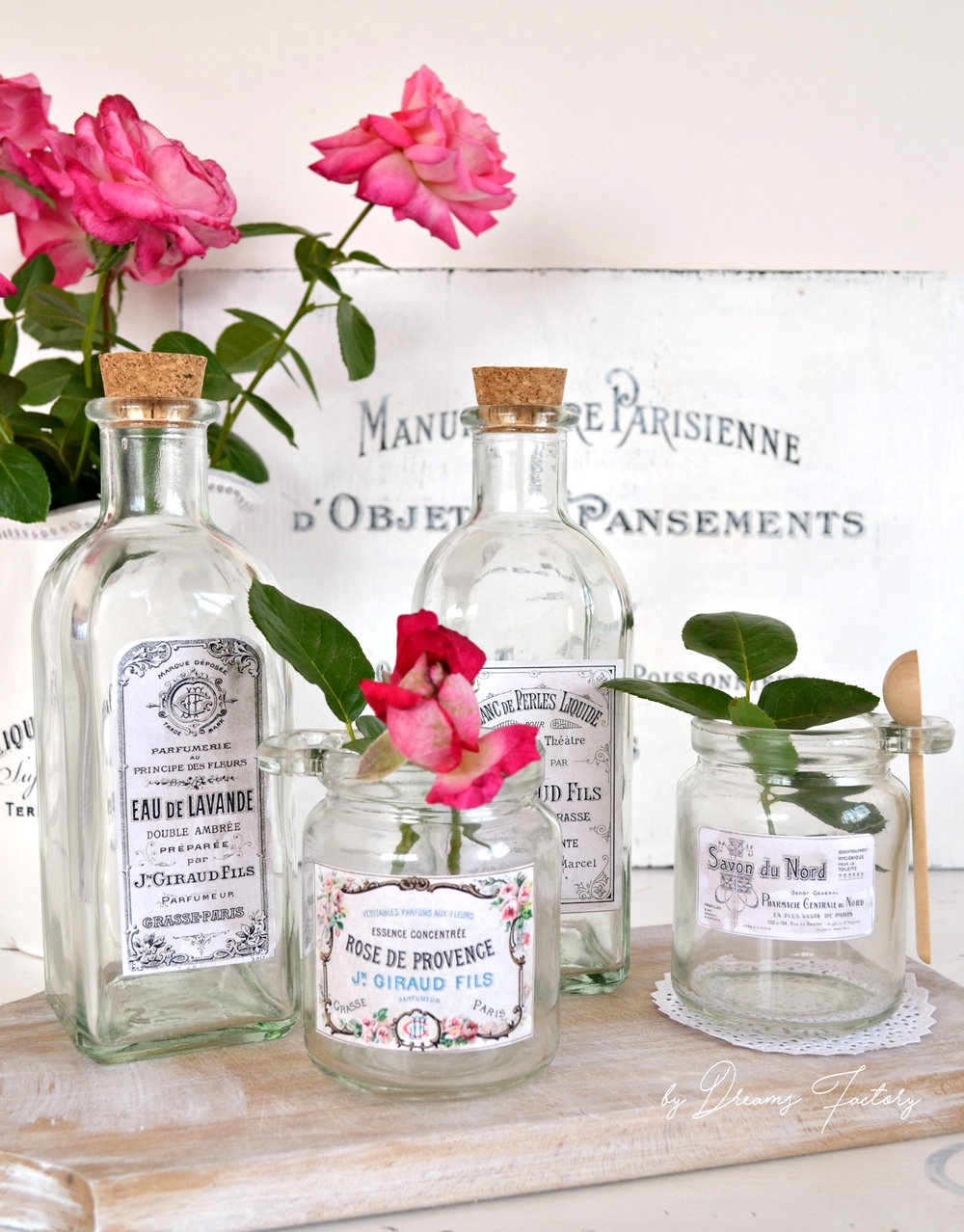 DIY Vintage French Apothecary Jars and Bottles - by Dreams Factory