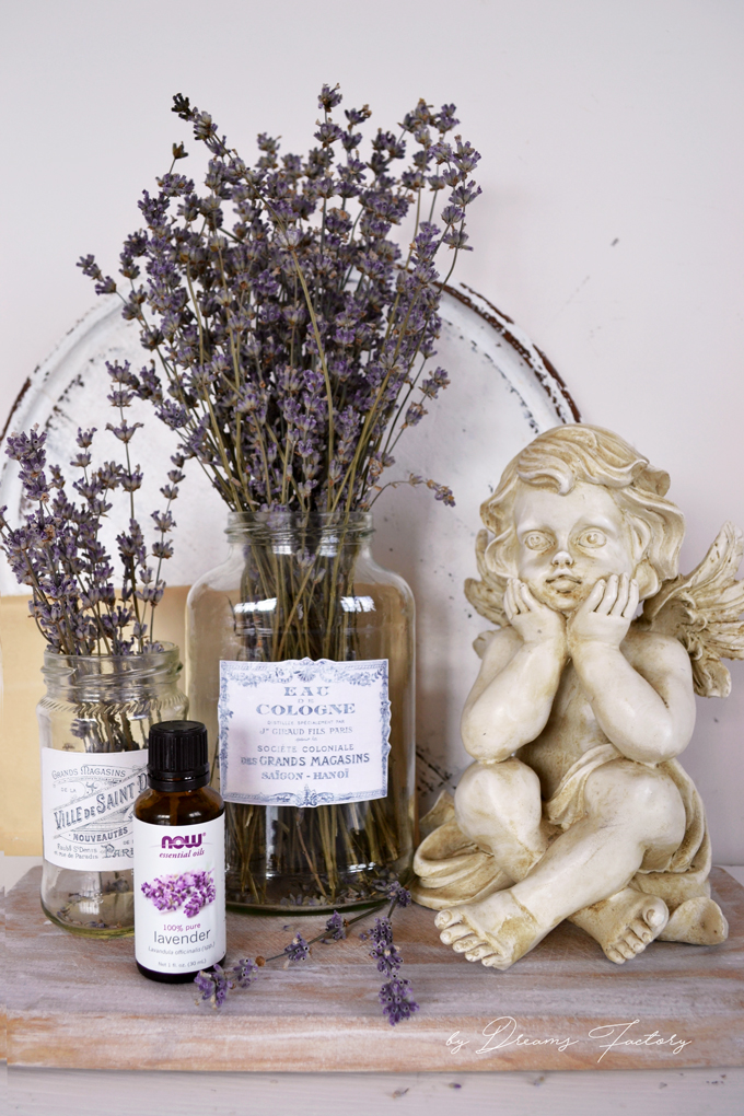 Learn how to make a unique essential oils diffuser using dried lavender and chic French jars, for a fresh and naturally scented home - Dreams Factory