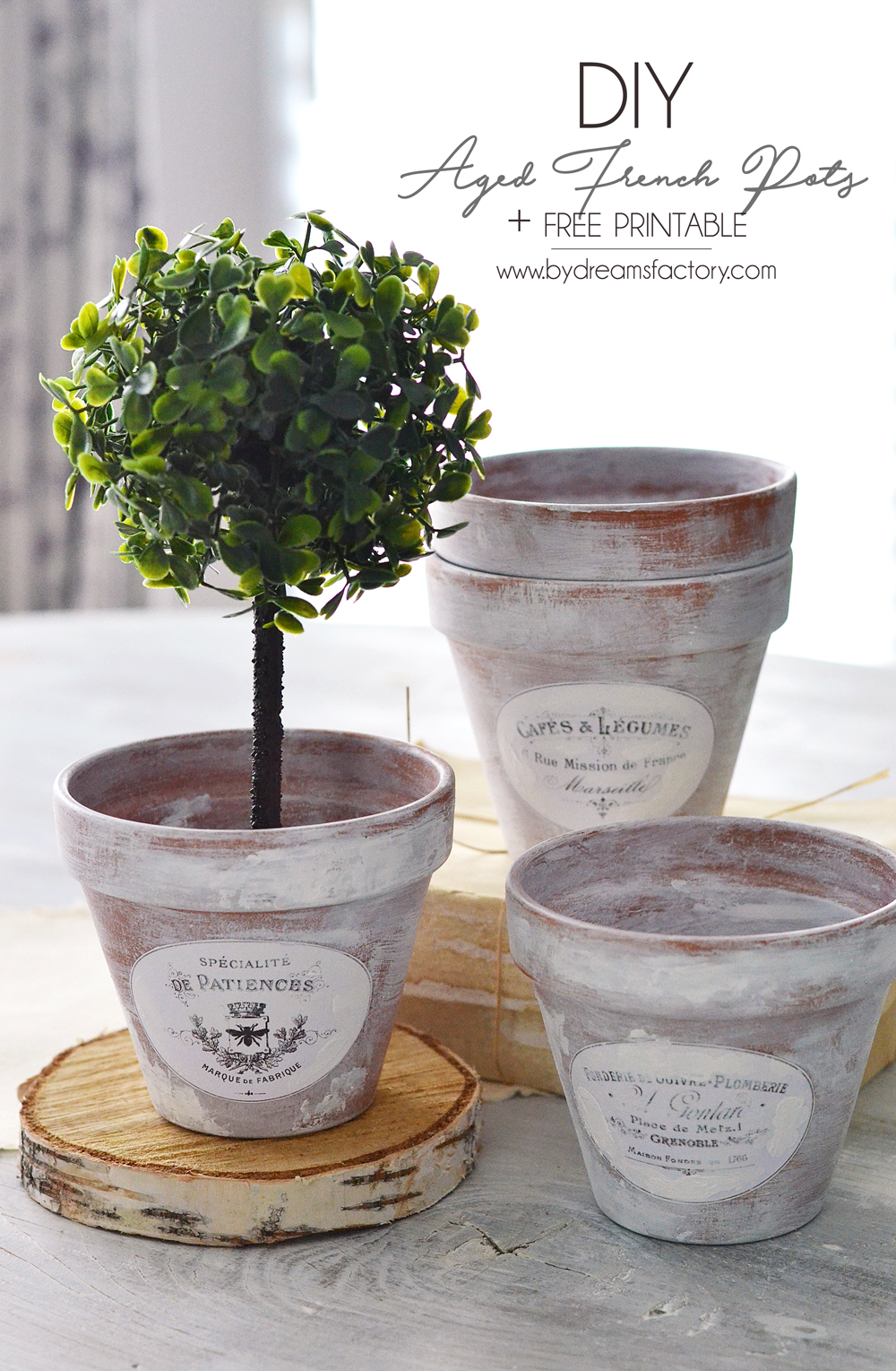 DIY Aged French Terracotta Pots